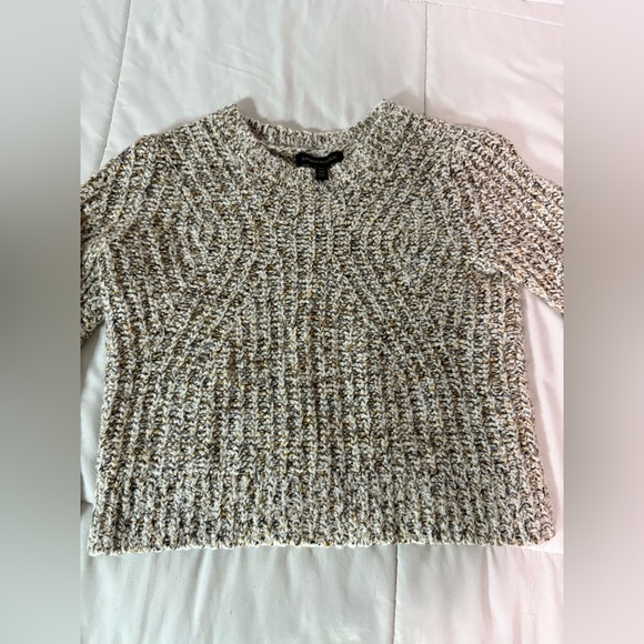 BANANA REPUBLIC Cable Knit Sweater Petite XS cropped Cabincore eclectic grandpa - Picture 2 of 11